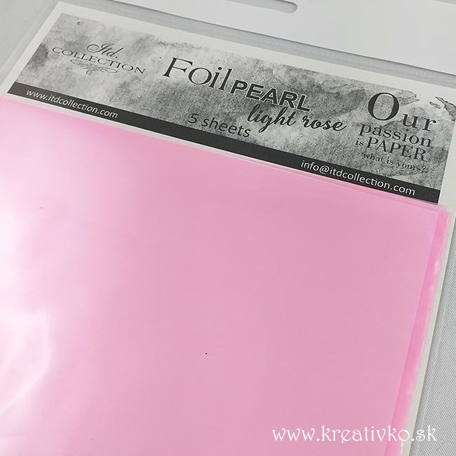 Perleťová fólia (5 ks) - svetlo ružová