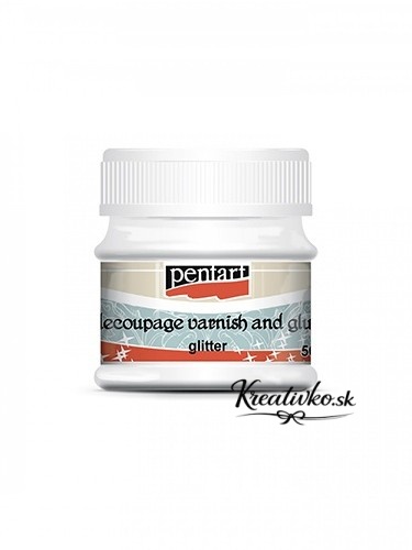 Decoupage lepidlo s lakom, glitter - 50 ml